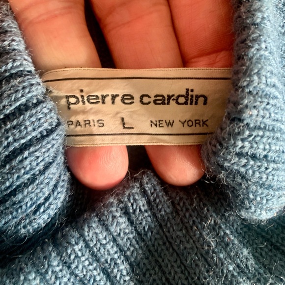 Pierre Cardin Men’s Wool Blue Sweater Vintage - Picture 2 of 8